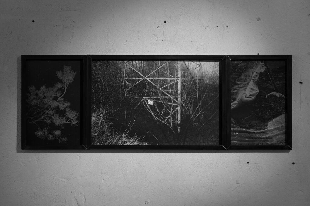 Exhibition and gallery photography by Łukasz Zając, monochrome views of artworks, sculptures, and minimalist spaces inside an art gallery, Poland
